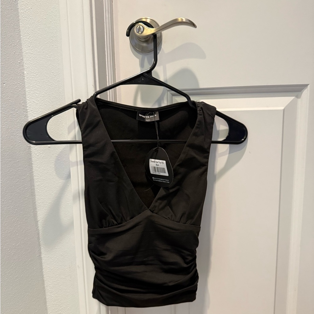 White Fox Boutique Black Sleeveless Top